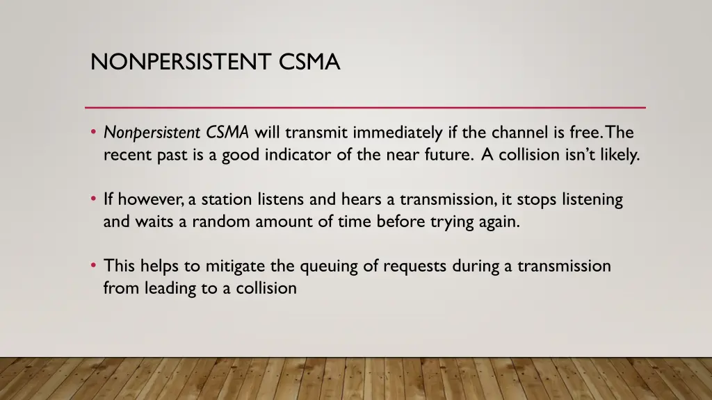 nonpersistent csma