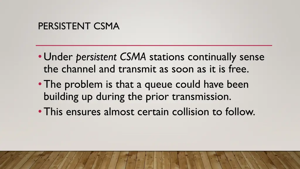 persistent csma