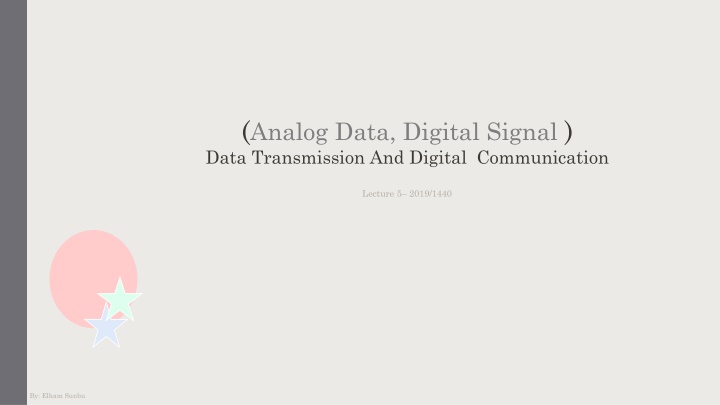 analog data digital signal data transmission