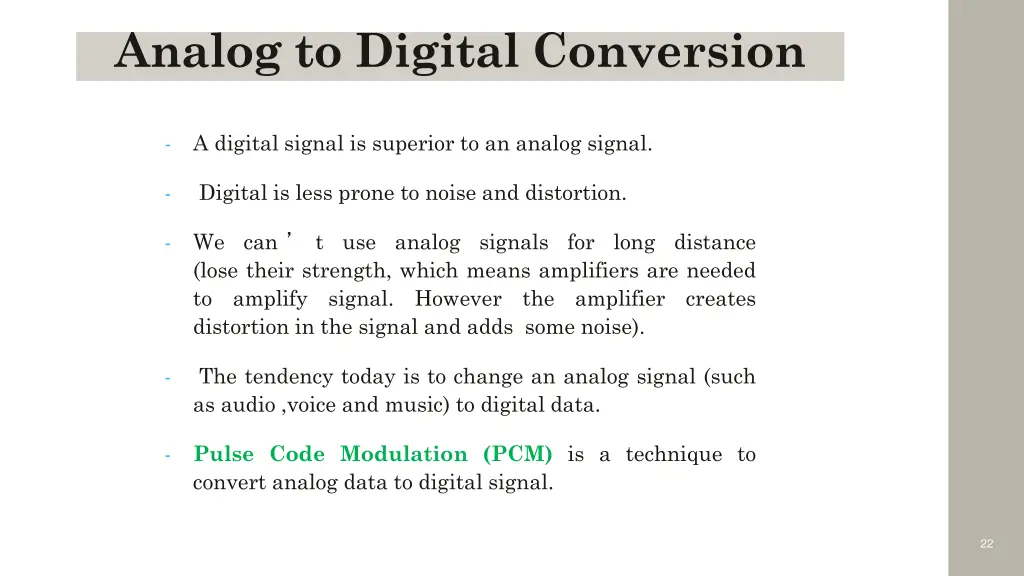 analog to digital conversion