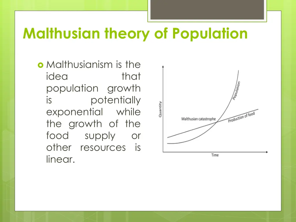 malthusian theory of population