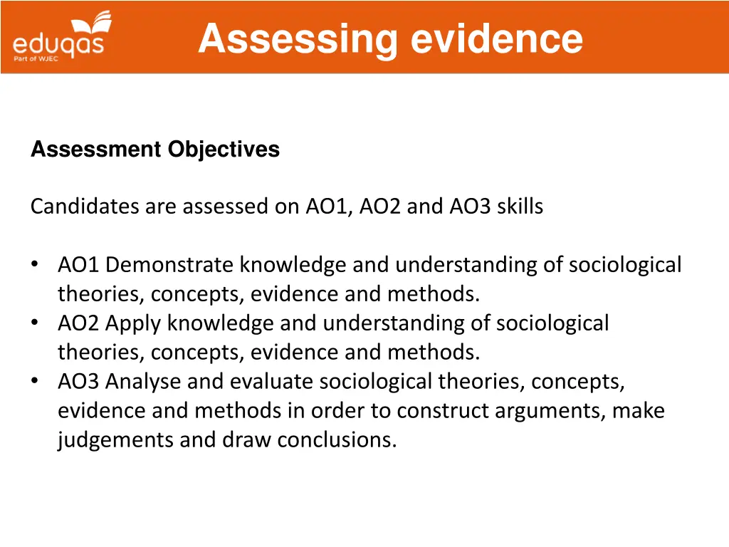 assessing evidence 1