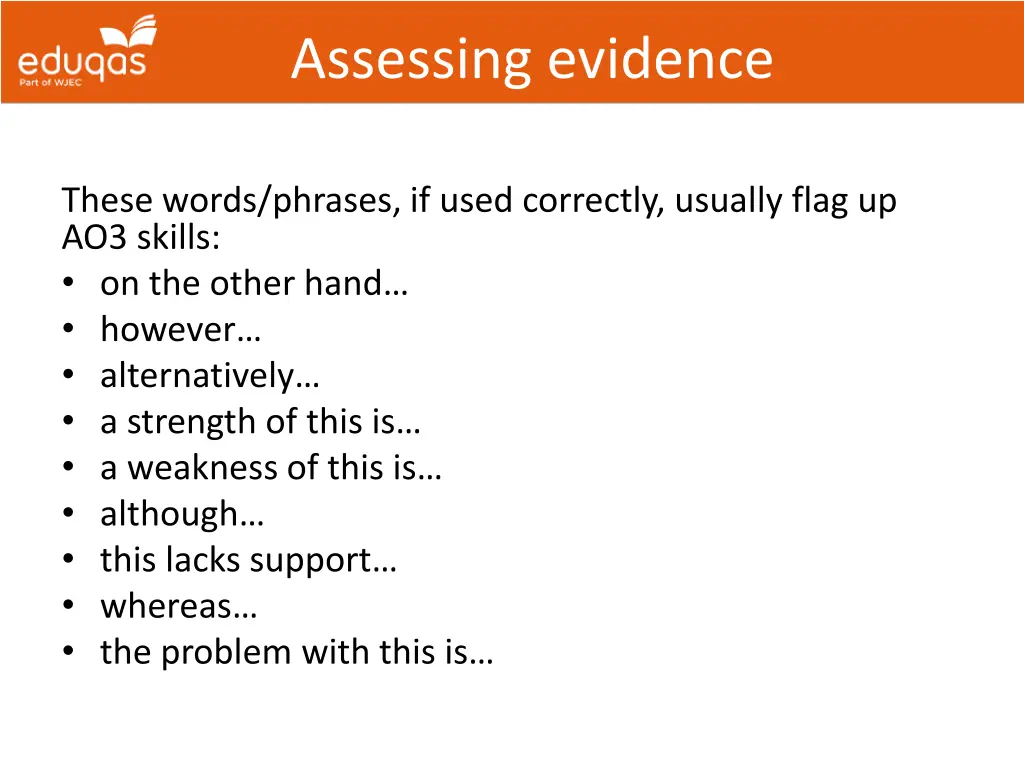 assessing evidence 10