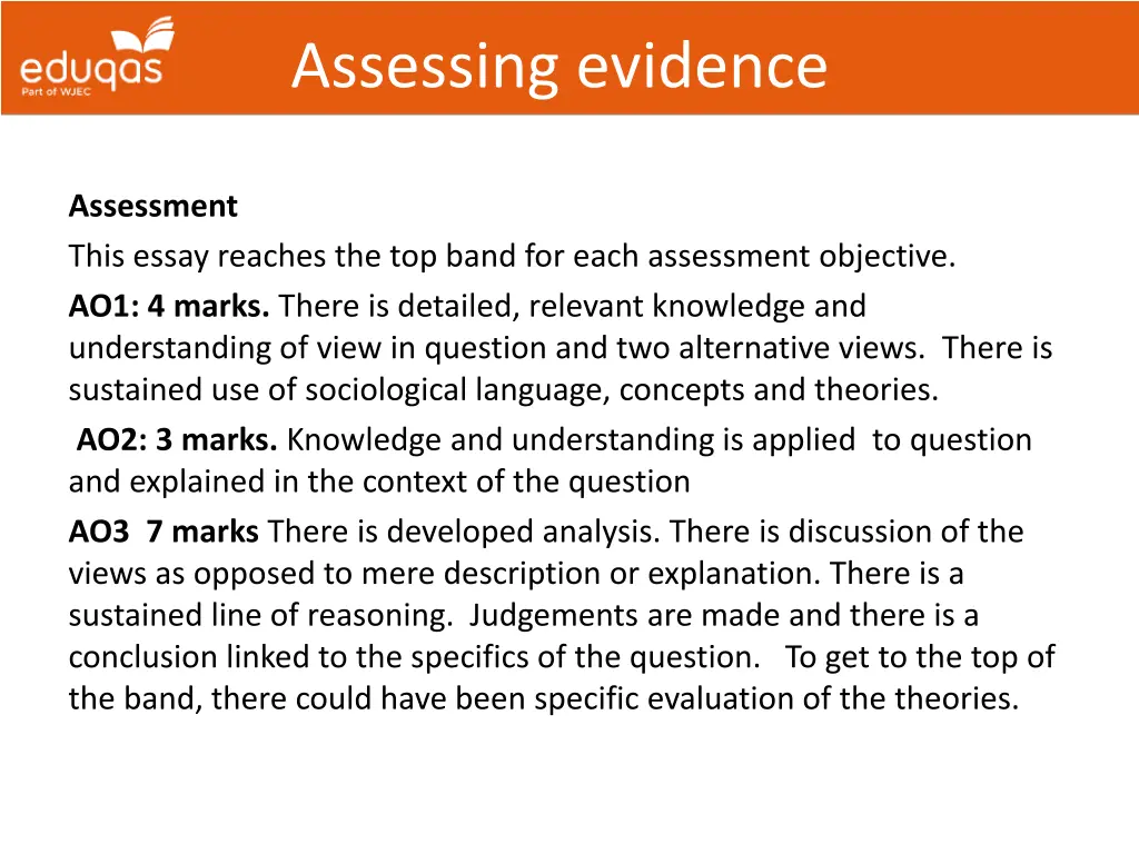 assessing evidence 14