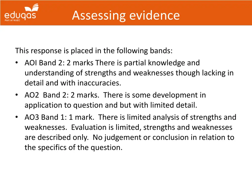 assessing evidence 17