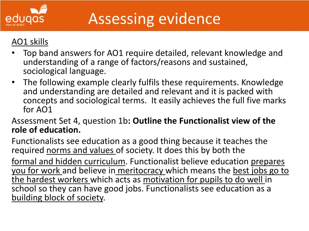 assessing evidence 6