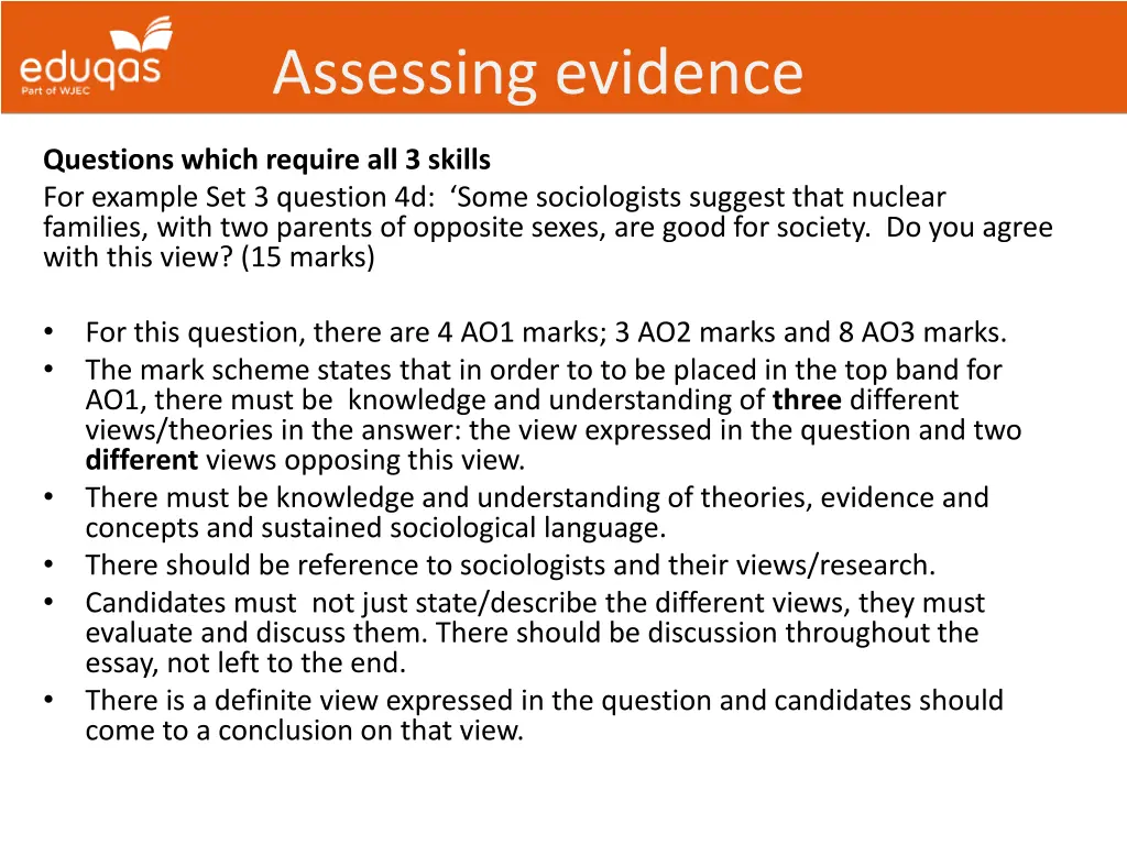 assessing evidence 9