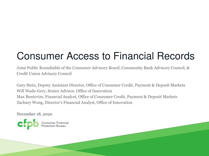 consumer access to financial records