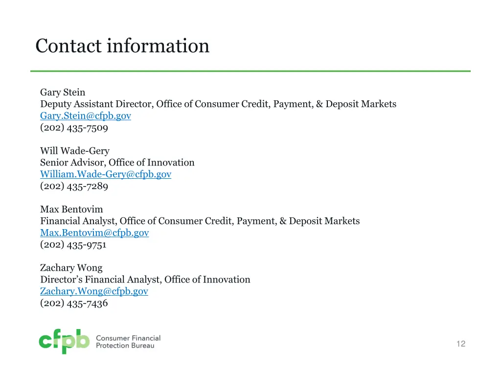 contact information