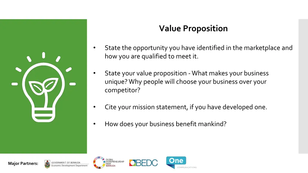 value proposition