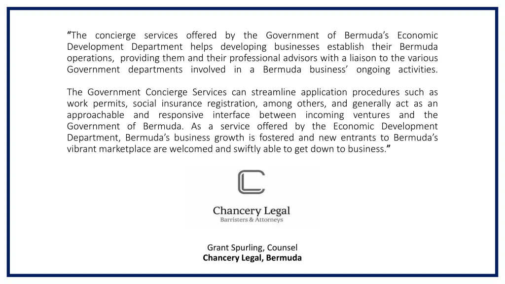 the concierge services offered by the government