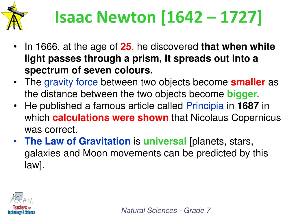 isaac newton 1642 1727 1