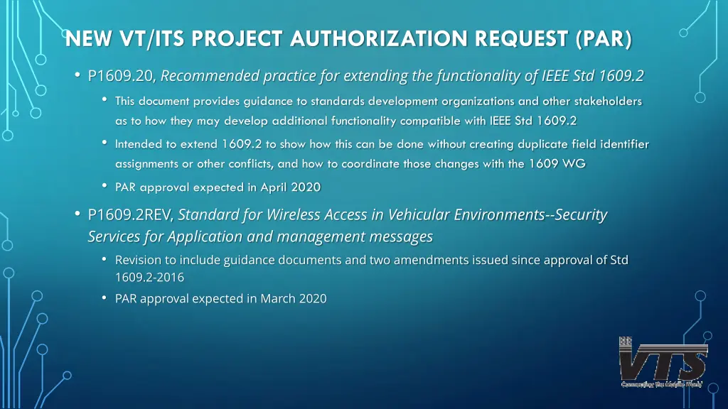 new vt its project authorization request par