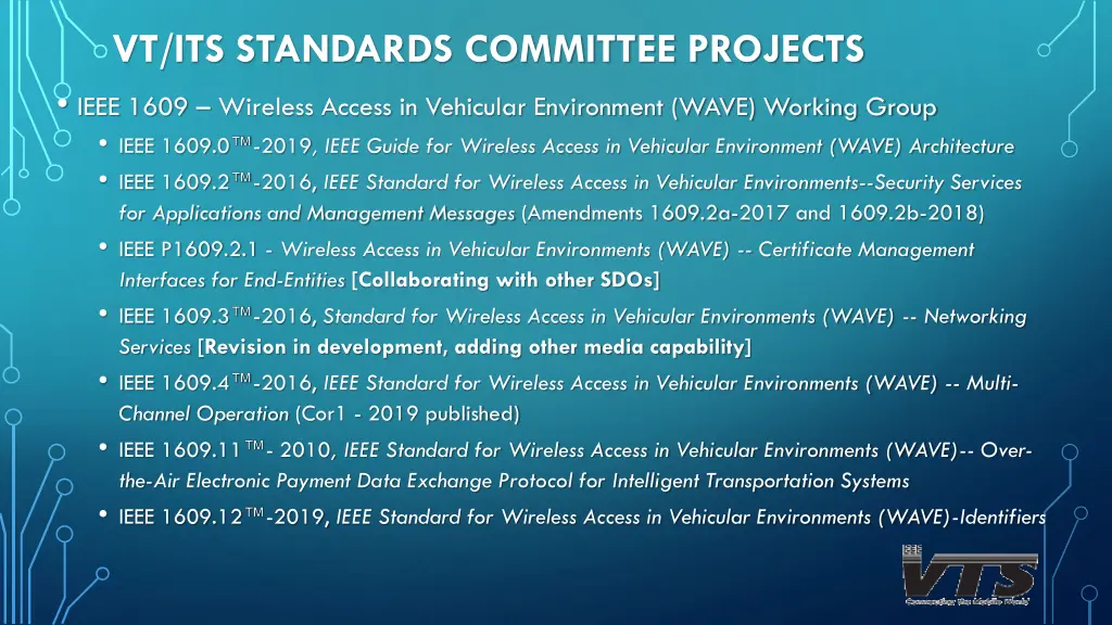 vt its standards committee projects