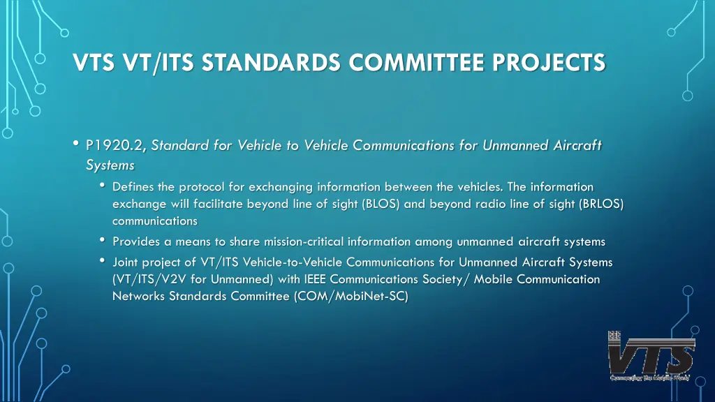 vts vt its standards committee projects