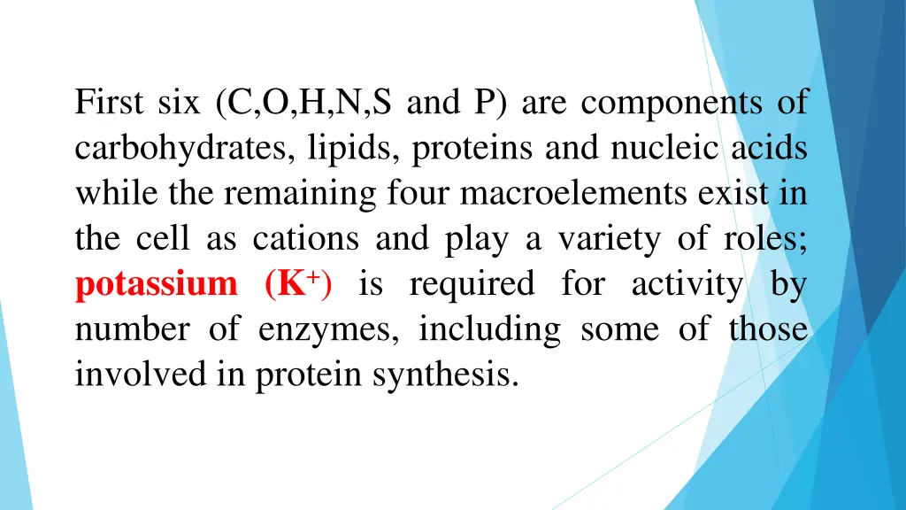 first six c o h n s and p are components