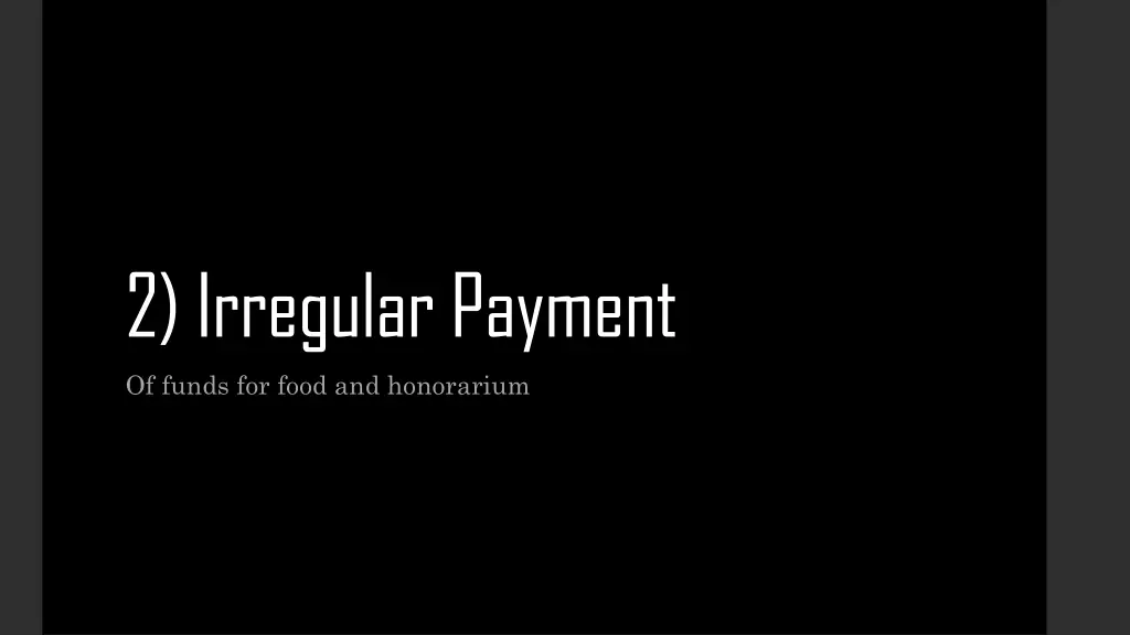 2 irregular payment