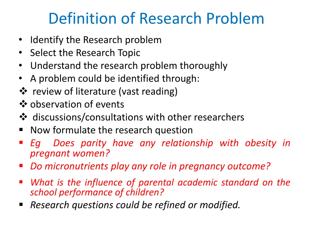 definition of research problem