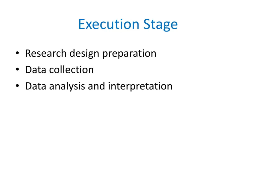 execution stage