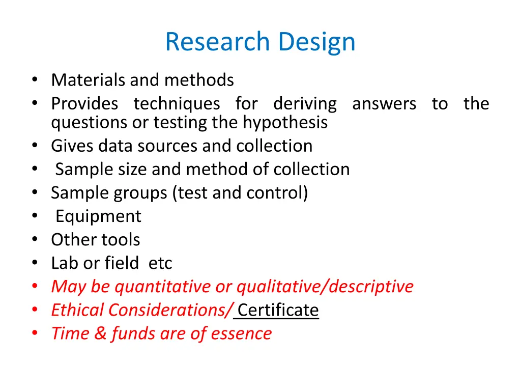 research design