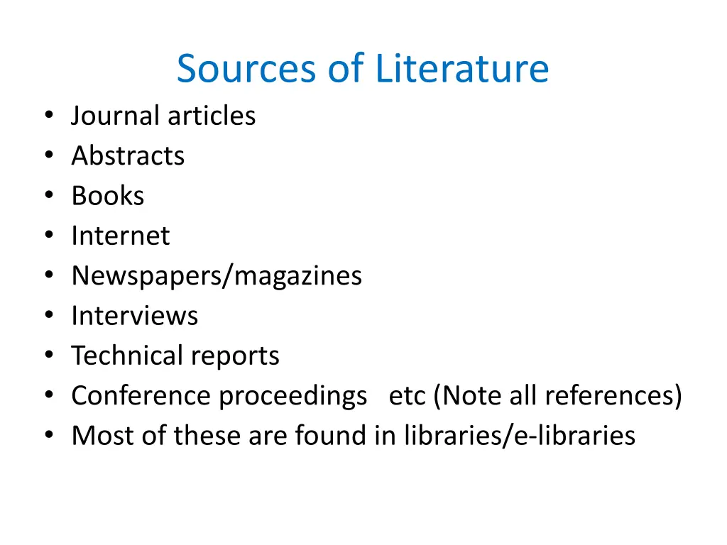 sources of literature journal articles abstracts