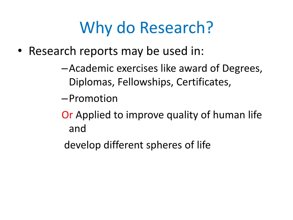 why do research research reports may be used