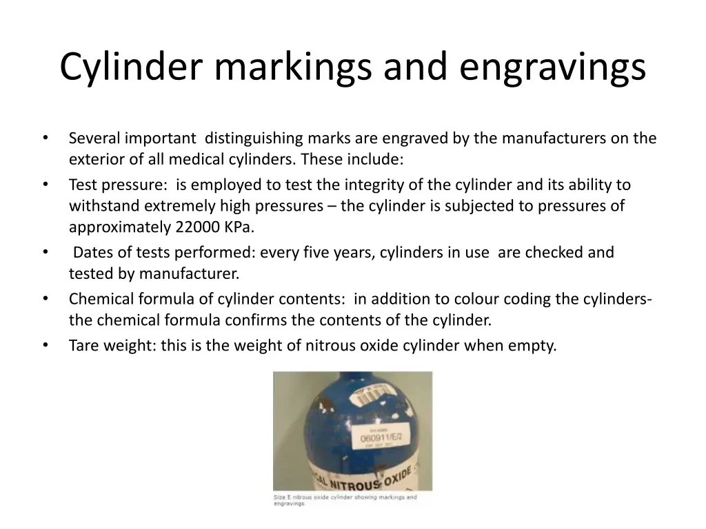 cylinder markings and engravings