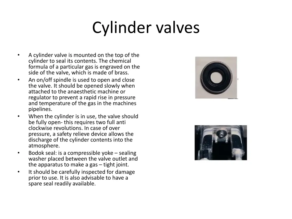 cylinder valves