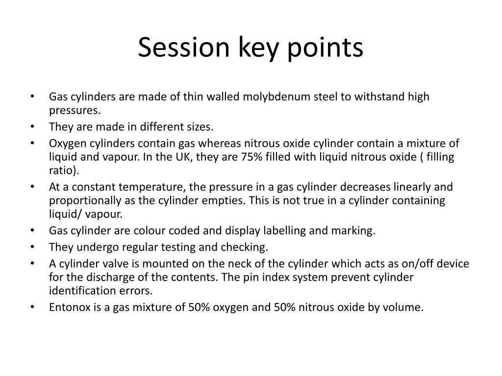 session key points