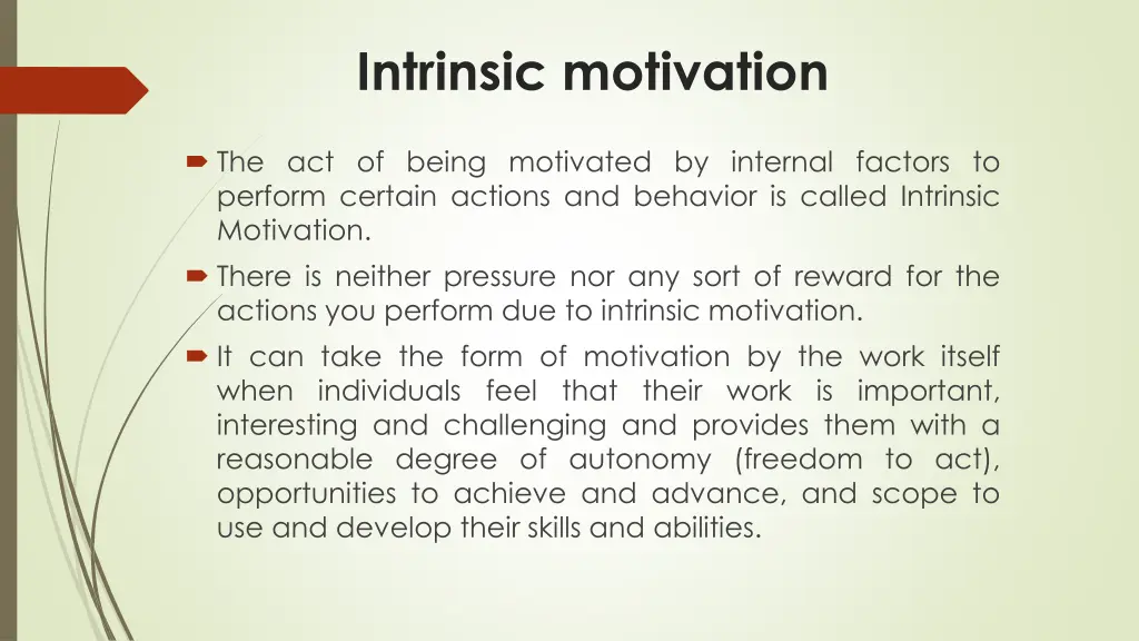 intrinsic motivation