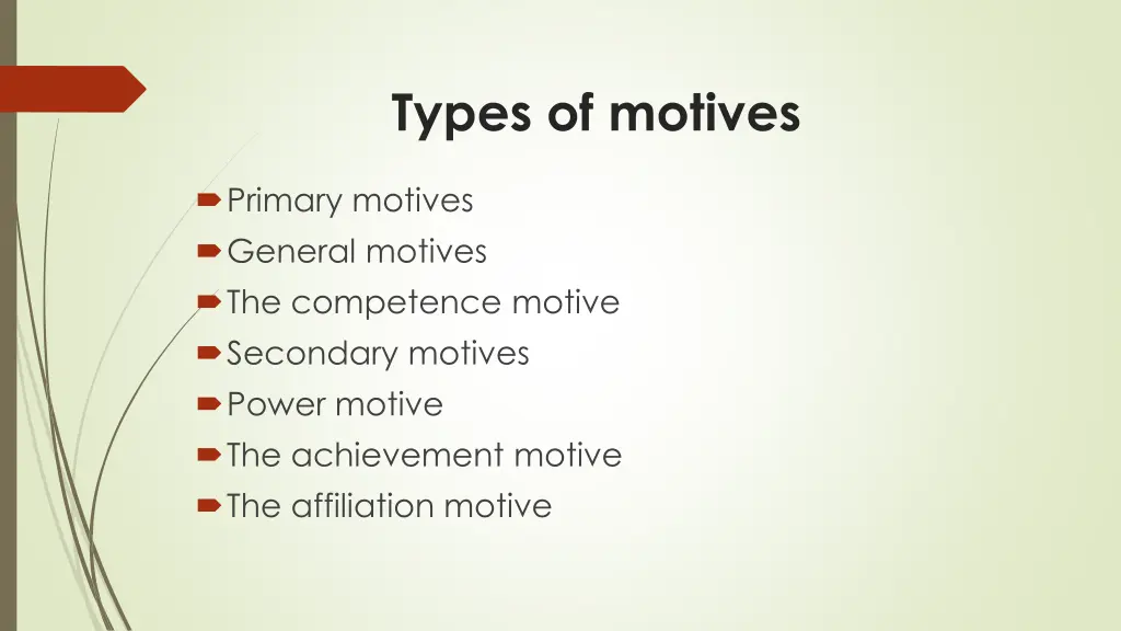 types of motives