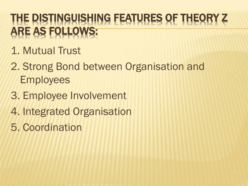 the distinguishing features of theory