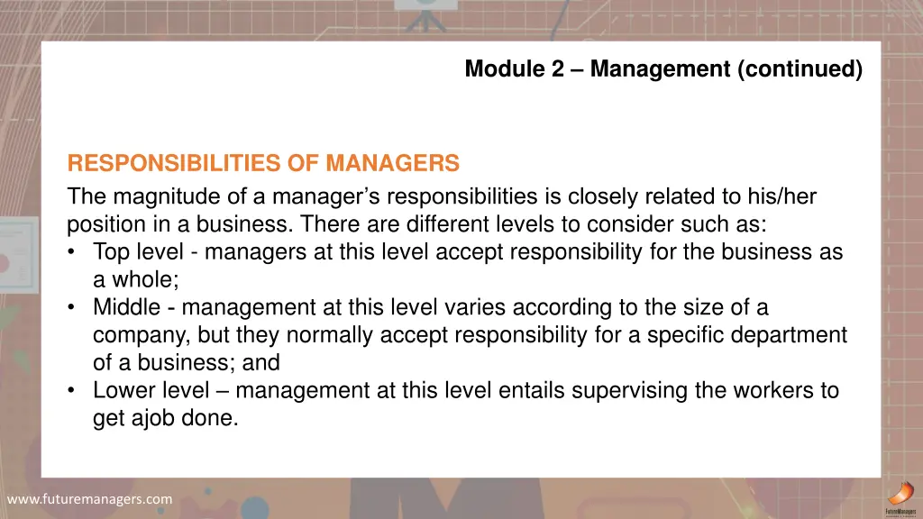 module 2 management continued