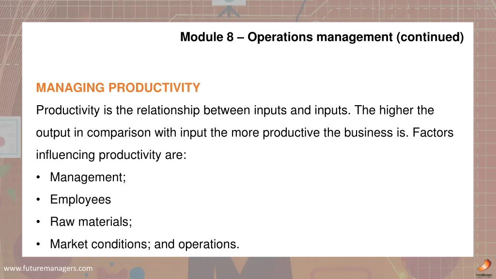 module 8 operations management continued 2