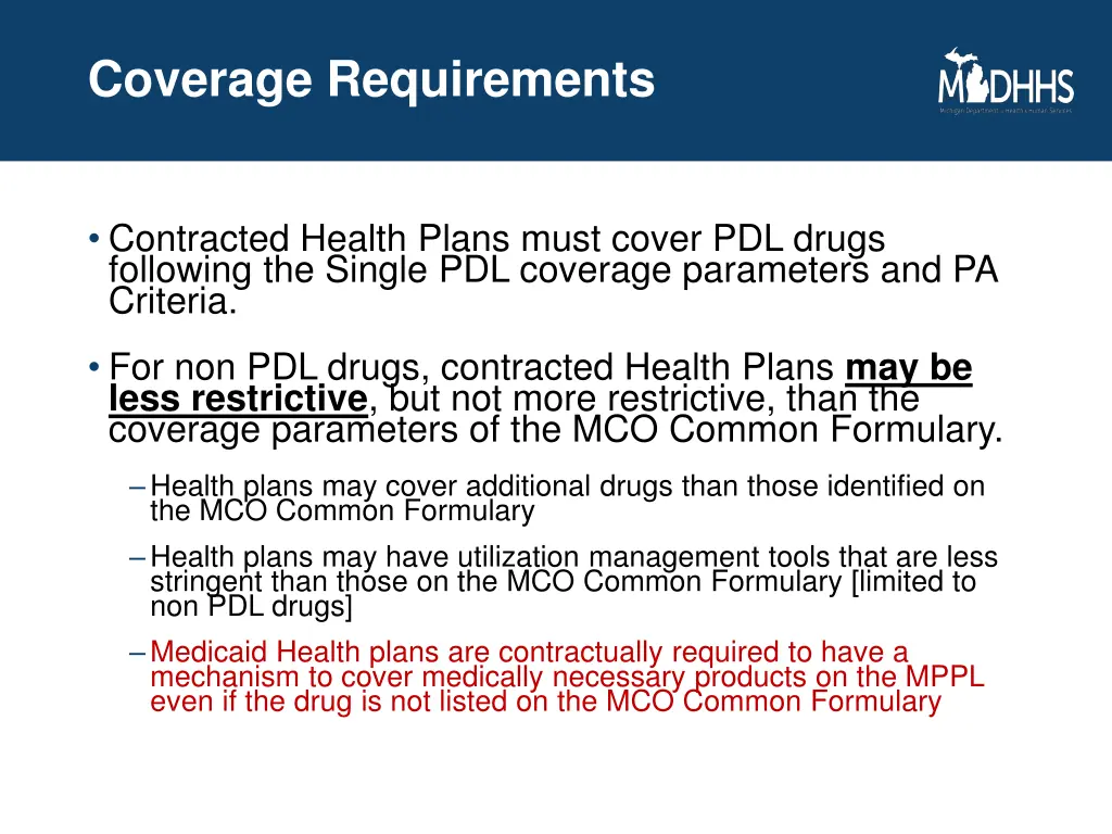 coverage requirements