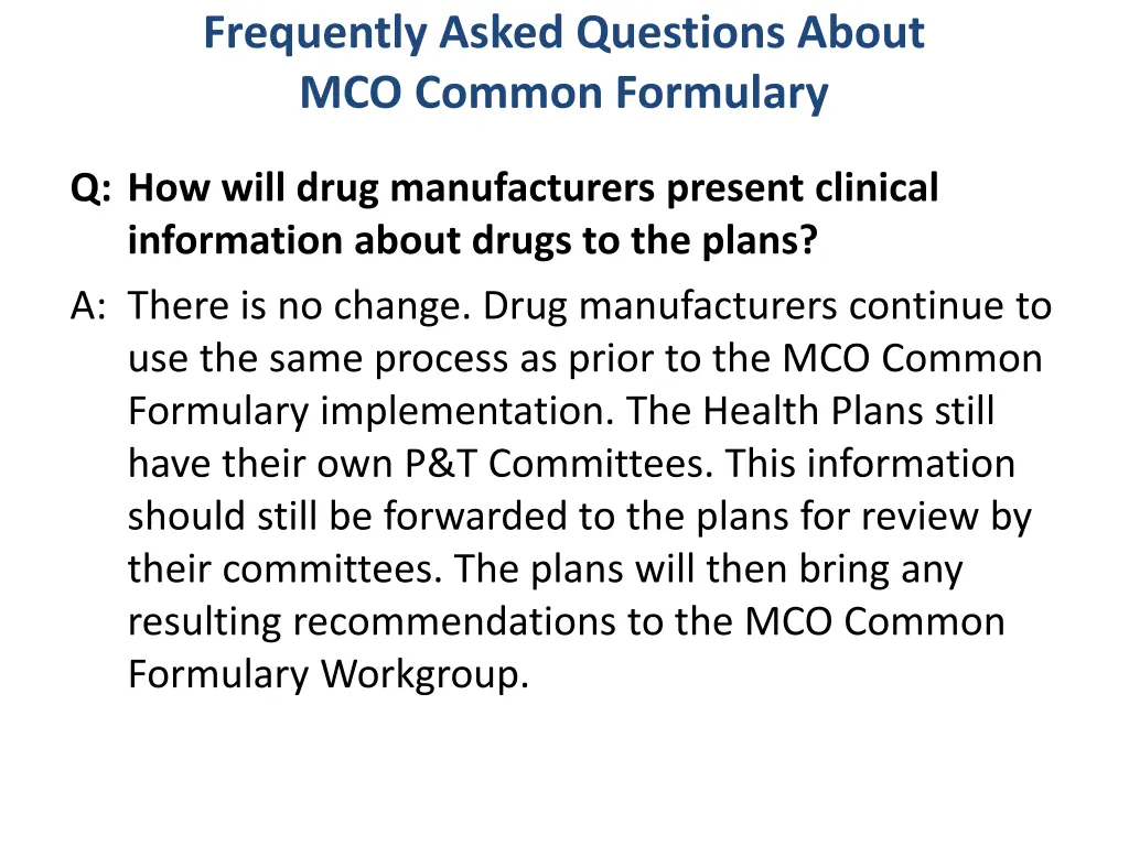 frequently asked questions about mco common 2