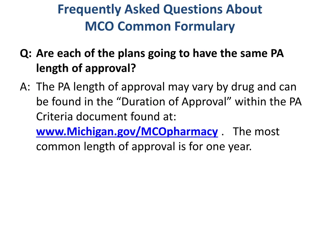 frequently asked questions about mco common 8