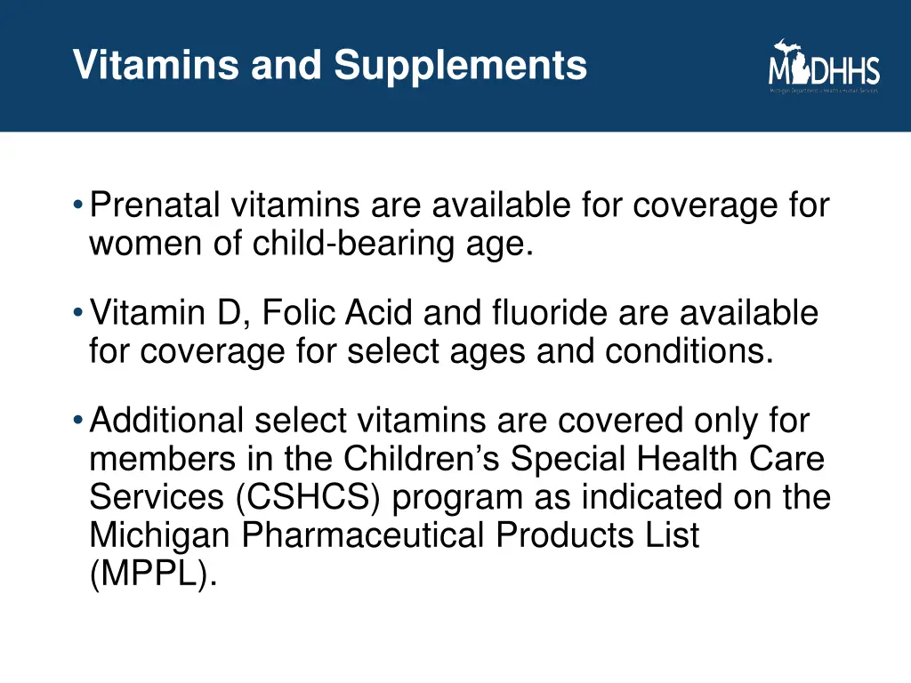 vitamins and supplements