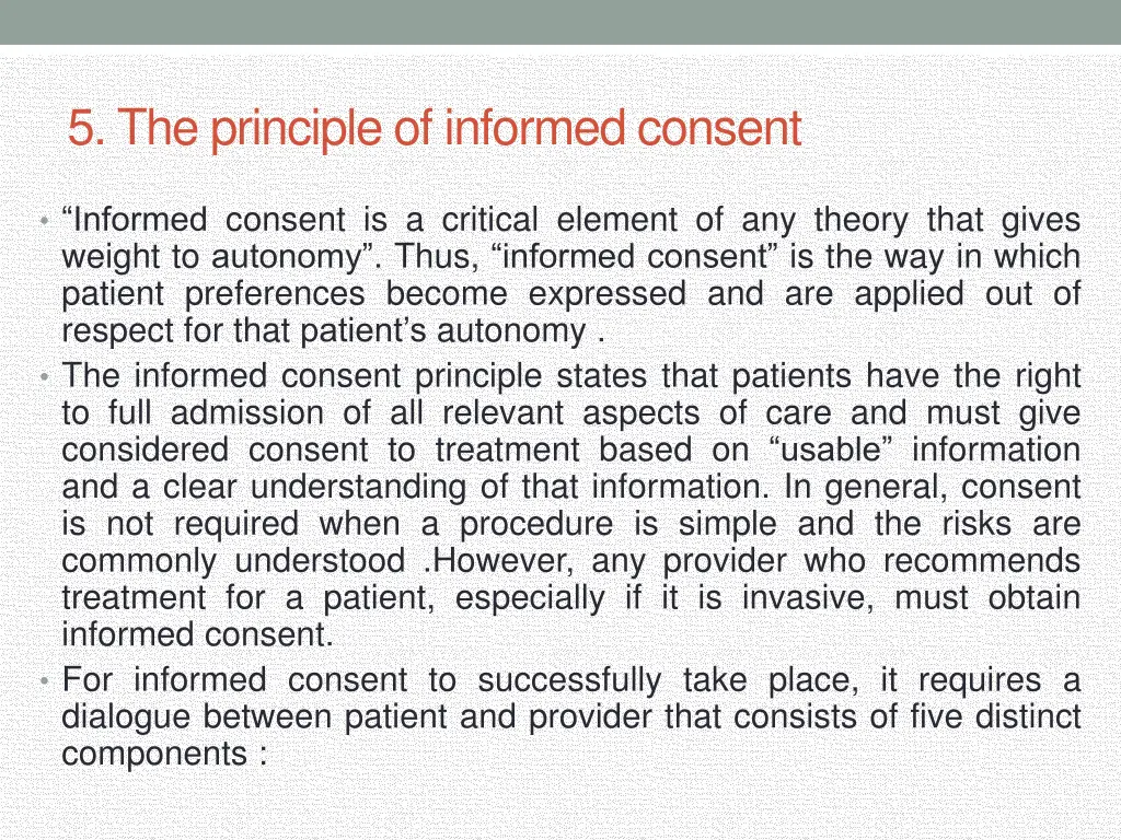 5 the principle of informed consent