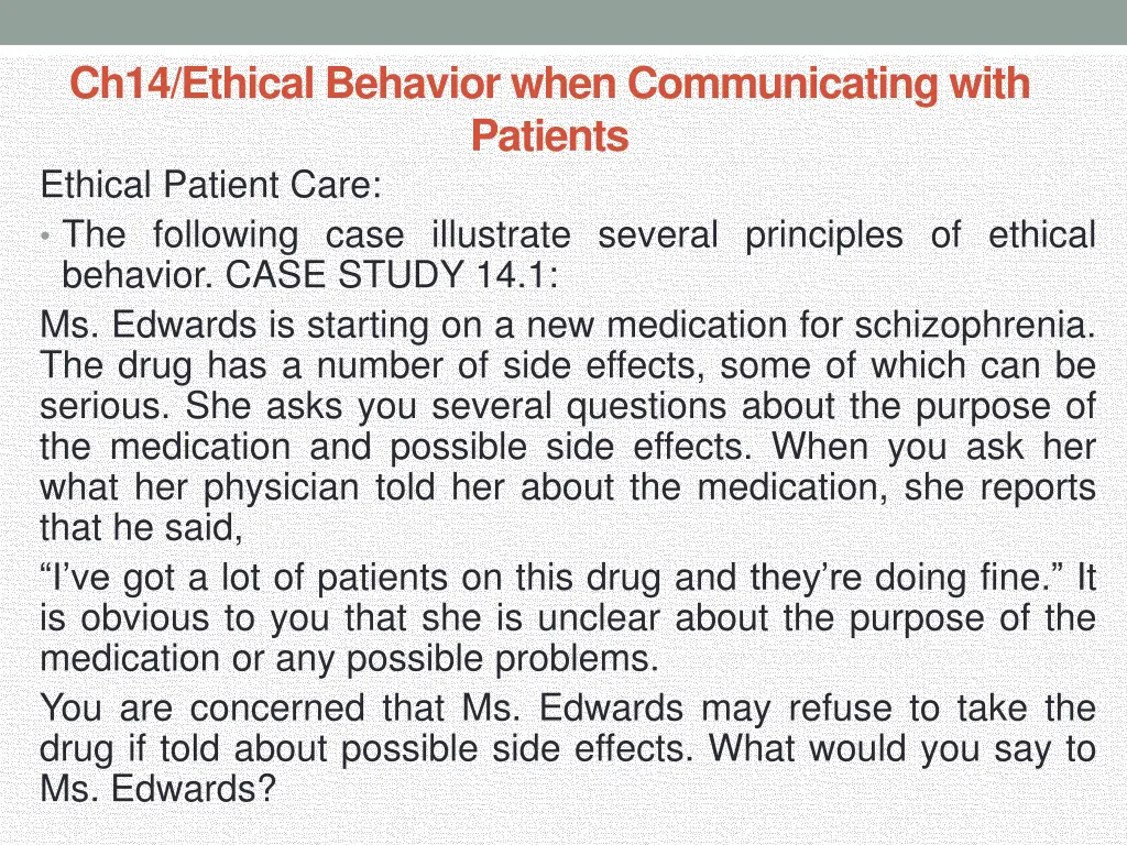 ch14 ethical behavior when communicating with