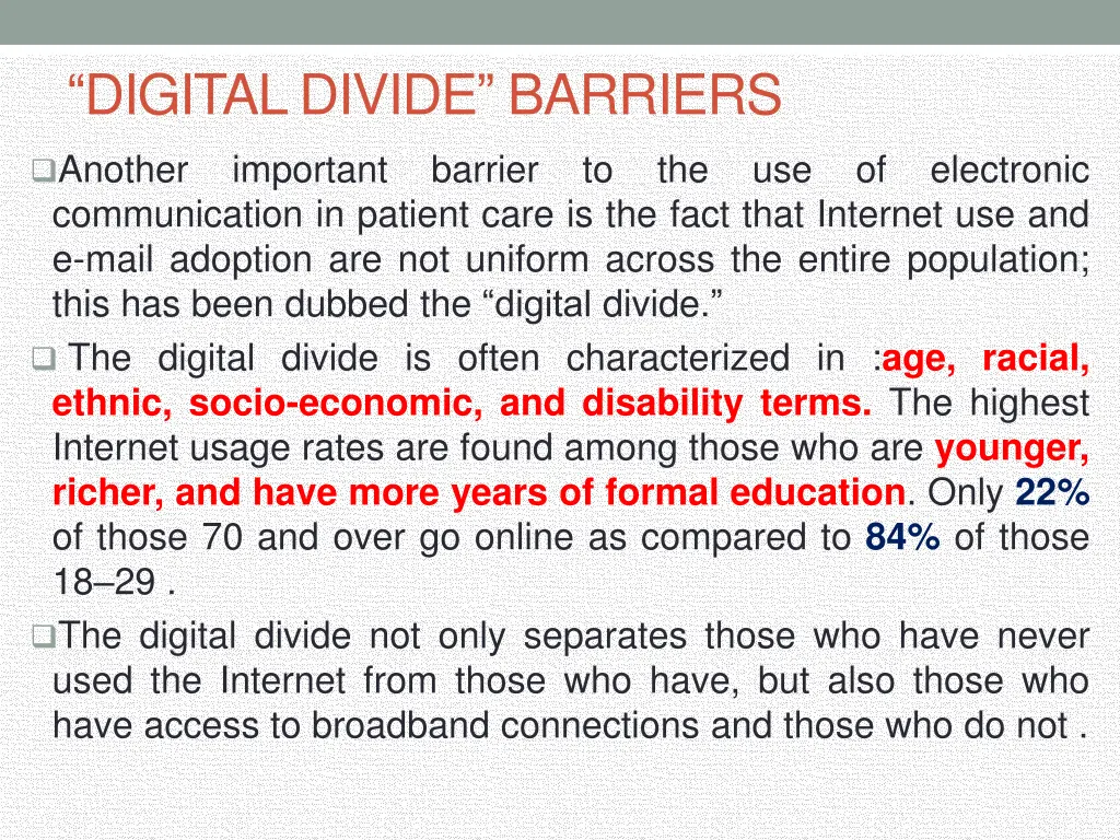 digital divide barriers