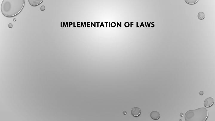 implementation of laws