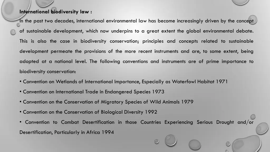 international biodiversity law