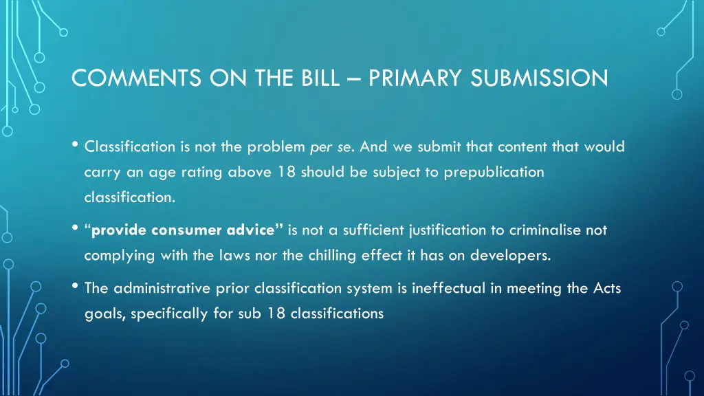 comments on the bill primary submission 3