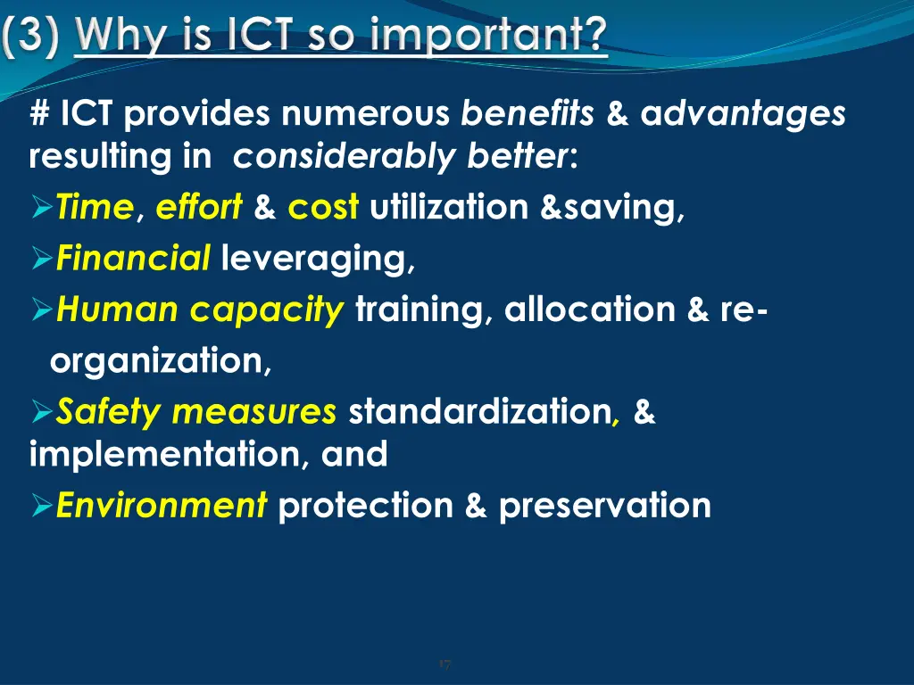 ict provides numerous benefits a dvantages