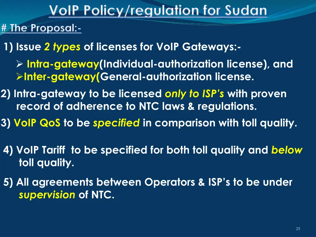 voip policy regulation for sudan the proposal