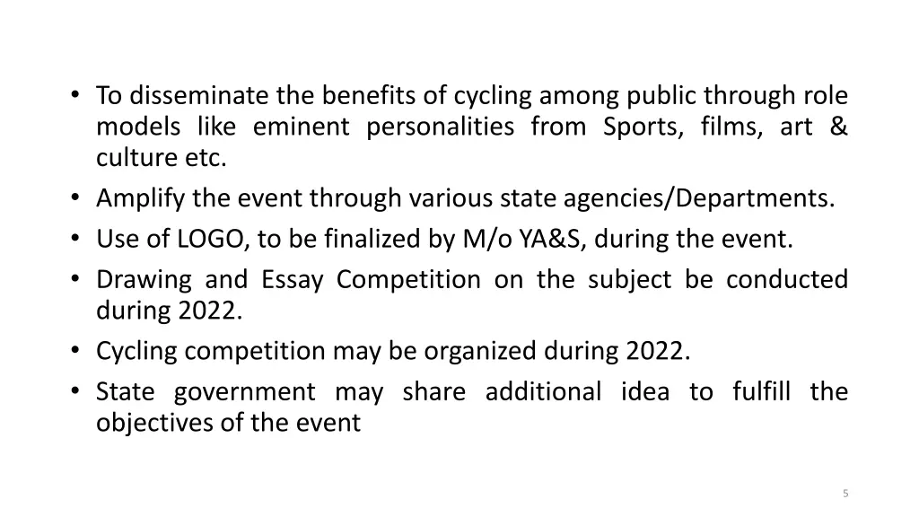 to disseminate the benefits of cycling among