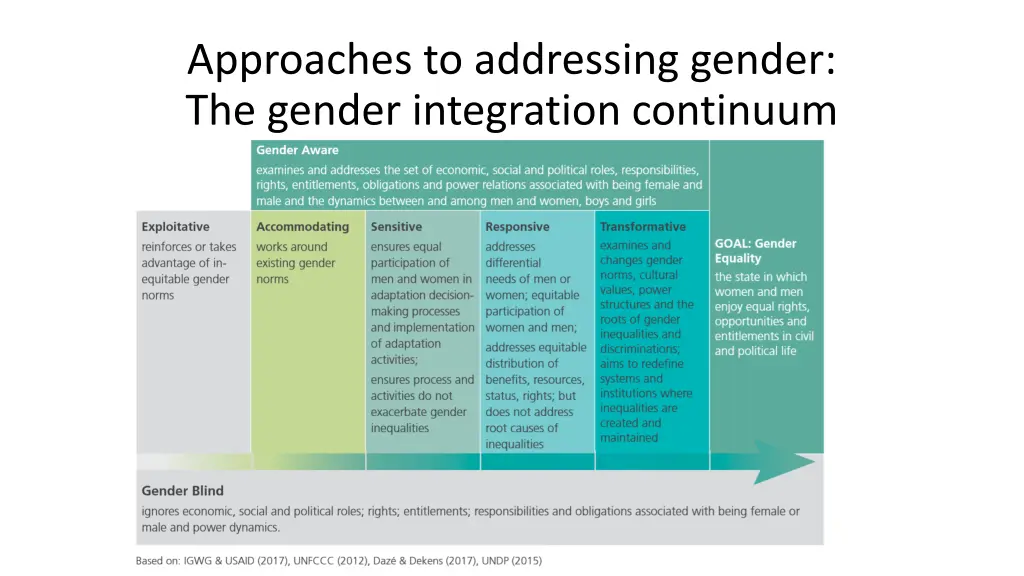 approaches to addressing gender the gender