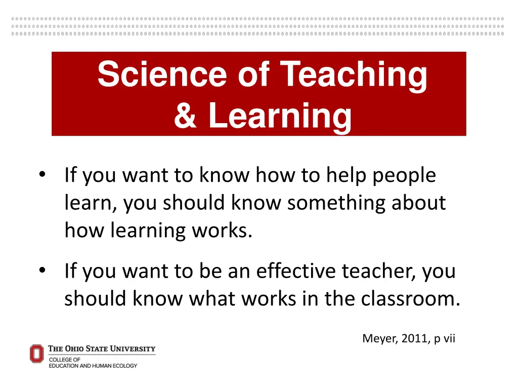 science of teaching learning