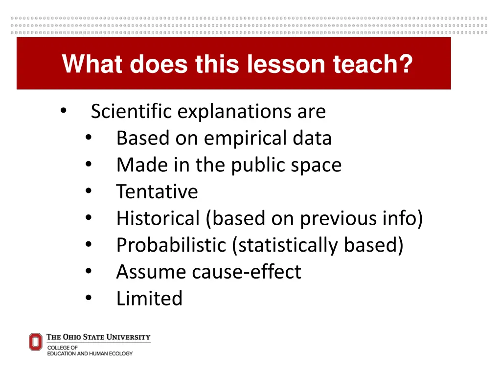 what does this lesson teach